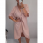 Šaty dlhý rukáv dámske oversize (XL / 4XL ONE SIZE) TALIANSKÁ MÓDA IMM21102 / DR tehlová