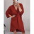 Šaty dlhý rukáv dámske oversize (XL / 4XL ONE SIZE) TALIANSKÁ MÓDA IMM21102 / DR tehlová