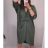 Šaty dlhý rukáv dámske oversize (XL / 4XL ONE SIZE) TALIANSKÁ MÓDA IMM21102 / DR tehlová