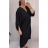 Šaty dlhý rukáv dámske oversize (XL / 4XL ONE SIZE) TALIANSKÁ MÓDA IMM21102 / DR tehlová