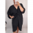 Šaty dlhý rukáv dámske oversize (XL / 4XL ONE SIZE) TALIANSKÁ MÓDA IMM21102 / DR tehlová