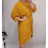 Šaty dlhý rukáv dámske oversize (XL / 4XL ONE SIZE) TALIANSKÁ MÓDA IMM21102 / DR tehlová