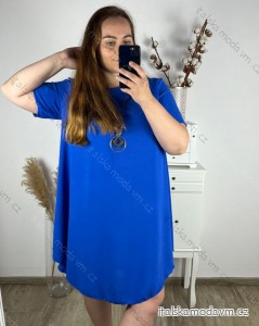 Šaty oversize krátký rukáv dámské bavlněné (XL/2XL/3XL ONE SIZE) Italská Móda IM324ETNA