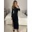 Šaty dlhé elegantný dlhý rukáv dámske (S/M ONE SIZE) TALIANSKA MÓDA IMM23M29700/DU-1-   béžová -   S / M