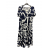 Šaty krátký rukáv dámské nadrozměrné (L-5XL)  Polská Móda PMF24OE62161NQ tmavě modrá 4XL