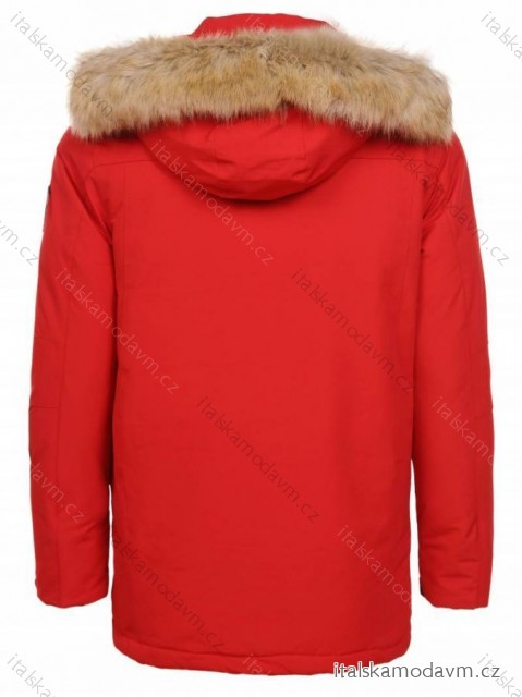 Bunda parka zimná s kapucňou dorost, pánska (M-2XL) GLO-STORY GLO20MMA-1685 L červená