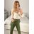 Košile saténová dlouhý rukáv dámské (S/M/L ONE SIZE) ITALSKá MóDA IM322560/DR M/L červená