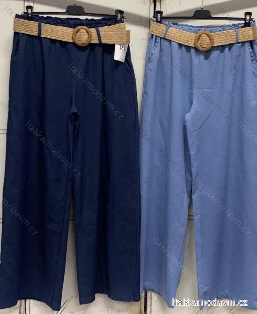 Kalhoty dlouhé s páskem dámské (S/L ONE SIZE) ITALSKÁ MÓDA IMC24122