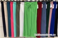 Kalhoty letní skládané dlouhé dámské (S/M/L ONE SIZE) ITALSKÁ MÓDA IMC24213