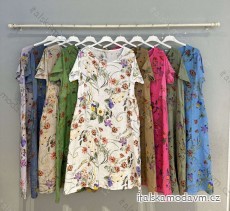 Šaty letní krátký rukáv dámské (S/M/L ONE SIZE) ITALSKÁ MÓDA IMWCA24FRANCESKA