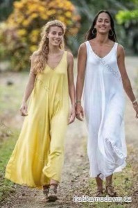 Šaty dlouhé letní na ramínka dámské (S/M/L ONE SIZE) ITALSKÁ MÓDA IMWCA24SARA
