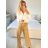 Halenka elegantní dlouhý rukáv dámská (S/M ONE SIZE) ITALSKÁ MÓDA IMPLI2435757/DU -   béžová -   S/M