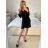 Šaty elegantní dlouhý rukáv dámská (S/M ONE SIZE) ITALSKÁ MÓDA IMM23M8736/DU -   hnědá čokoládová -   S/M