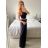 Kalhoty dlouhé s páskem dámské (S/M/L ONE SIZE) ITALSKÁ MÓDA IMWD24001/DU -   zelená -   M/L