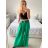 Kalhoty dlouhé s páskem dámské (S/M/L ONE SIZE) ITALSKÁ MÓDA IMWD24001/DU -   zelená -   M/L
