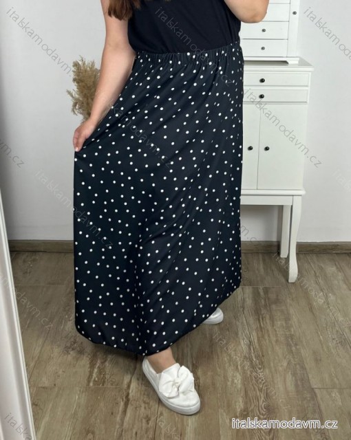 Sukně dlouhá  dámská (L/XL/2XL ONE SIZE) ITALSKÁ MÓDA IM424JUDITA/DR XL/2XL Černá