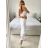Nohavice dlhé letné strečové s opaskom dámske (S/M/L ONE SIZE) TALIANSKA MÓDA IM324030