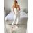 Kalhoty dlouhé letní strečové s páskem dámské (S/M/L ONE SIZE) ITALSKÁ MÓDA IM324031