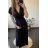 Šaty dlouhé elegantní letní s rukávem s volánky dámské (S/M ONE SIZE) ITALSKÁ MÓDA IM423LAILA čierna