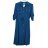 Šaty košilové 3/4 dlouhý rukáv dámské nadrozměr (42/44 ONE SIZE) ITALSKá MóDA IM424315/DR -   modrá petrolejová -   42/44