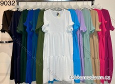 Šaty letní krátký rukáv dámské (S/M/L ONE SIZE) ITALSKÁ MÓDA IMWCA249032