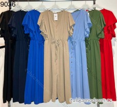 Šaty dlouhé letní krátký rukáv dámské (S/M/L ONE SIZE) ITALSKÁ MÓDA IMWCA249036