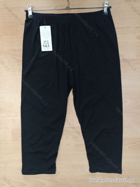 Legíny 3/4 dlhé dámske nadrozmer (L-5XL) SAL SMILING SAL23MD-50 -   čierna -   2XL/3XL