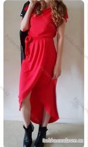 Šaty letní dlouhé krátký rukáv dámské (S/M ONE SIZE) ITALSKÁ MÓDA IMD24181