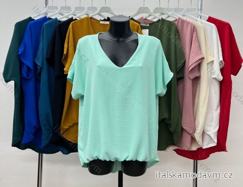 Tunika krátky rukáv dámska (48/50/52 ONE SIZE) TALIANSKA MÓDA IM424368