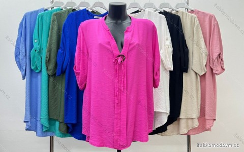 Košeľa 3/4 dlhý rukáv dámska (46/48/50 ONE SIZE) TALIANSKA MóDA IM424387