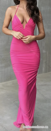 Šaty dlhé elegantné letné na ramienka dámske (S/M ONE SIZE) TALIANSKA MÓDA IMPMD245554W