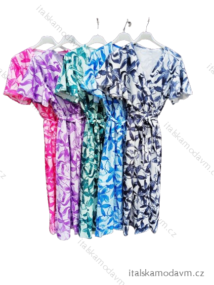 Šaty letné dlhé krátkym rukávom dámske (M/L, XL/2XL) B.LIFE MÓDA BLI246618/DU -   zelená
 -   XL/2XL