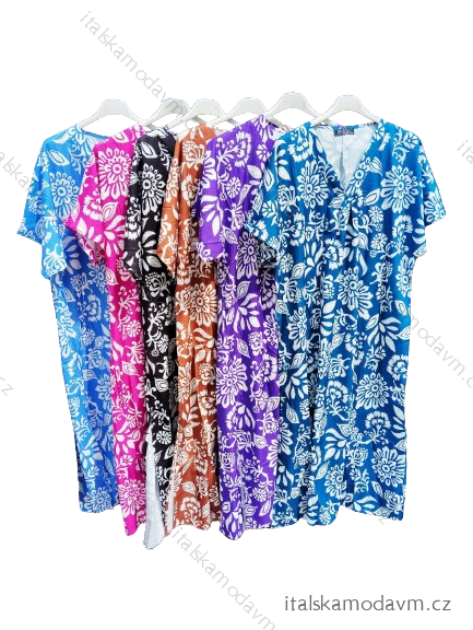 Šaty letné dlhé krátkym rukávom dámske (M/L, XL/2XL) B.LIFE MÓDA BLI246623/DR -   hnedá -   M / L