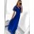 Šaty spoločenské elegantný krátky rukáv dámske (S/M ONE SIZE) TALIANSKA MÓDA IMPSH243589L tmavo oranžová S/M