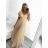 Šaty spoločenské elegantný krátky rukáv dámske (S/M ONE SIZE) TALIANSKA MÓDA IMPSH243589L tmavo oranžová S/M