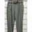 Nohavice dlhé letné s opaskom dámske (S/M ONE SIZE) TALIANSKA MÓDA IMPSH242310