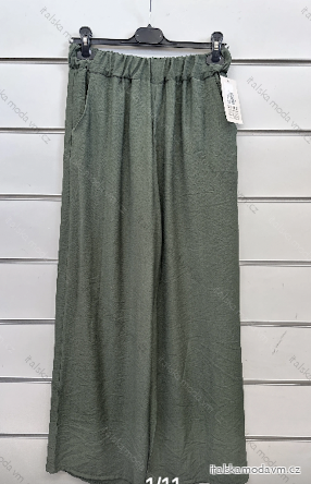 Kalhoty dlouhé letní dámské (S/M ONE SIZE) ITALSKÁ MÓDA IMPSH247228