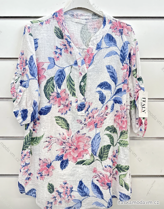 Tunika oversize krátký rukáv dámská (S/M ONE SIZE) ITALSKÁ MÓDA IMPSH24226b
