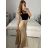Sukně dlouhá dámská (S/M ONE SIZE) ITALSKÁ MÓDA IMPLP2333900065/DU S/M zelená smaragdová