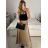 Sukňa dlhá dámska (S/M ONE SIZE) TALIANSKA MÓDA IMPLP2333900065/DU S / M béžová