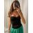 Top/tielko na ramienka dámske (S/M ONE SIZE) TALIANSKA MÓDA IMPBB229005mo/DR čierna M