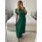 Šaty dlhé krátky rukáv dámske plisované Sona (S/M ONE SIZE) TALIANSKA MóDA IMC24258/DU Khaki S/M/L