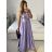 Šaty dlouhé elegantní bez rukávu dámské (S/M/L ONE SIZE) ITALSKÁ MÓDA IMWAD24085/DUR fialová S/M