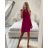 Šaty pouzdrové společenské elegantní bez rukávů dámské (S-XL) ITALSKÁ MÓDA IMM22Q51239-18/DUR -   růžová fuchsiová -   XL