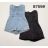Overal riflový cez prsia krátky dámsky (S/M ONE SIZE) TALIANSKA MÓDA IMM24M8759