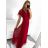 Šaty spoločenské elegantný krátky rukáv dámske (S/M ONE SIZE) TALIANSKA MÓDA IMPSH223589L/DUR - zelená smaragdová - S/M