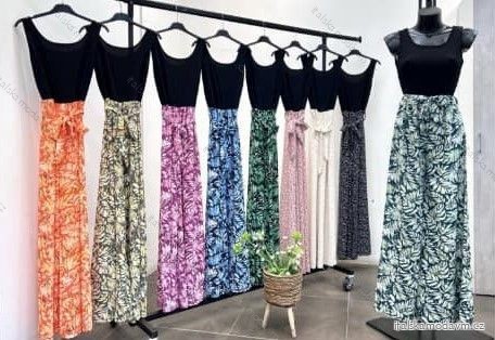 Overal dlouhý letní elegantní na ramínka dámský (S/M ONE SIZE) ITALSKÁ MÓDA IMM24M13193A