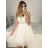 Šaty spoločenské elegantné bez rukávov krátke plesové dámske (S/M ONE SIZE) TALIANSKA MÓDA IMM24495