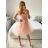 Šaty spoločenské elegantné bez rukávov krátke plesové dámske (S/M ONE SIZE) TALIANSKA MÓDA IMM24495