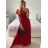 Šaty spoločenské elegantný krátky rukáv dámske (S/M ONE SIZE) TALIANSKA MÓDA IMPSH243589L tmavo oranžová S/M